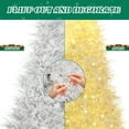 thumbnail image 5 of 7FT White Pre-Lit Christmas Tree with 400 String Lights Stepless Dimming,3 Color Modes,Hinged Xmas Pine Tree with 1218 Realistic Branch Tips and Metal Base,Artificial Christmas Tree for Holiday Home, 5 of 7