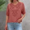 thumbnail image 1 of TaTaai Fashion Knit Women Top Solid Color Printed Cardigan Short Sleeve V Neck Loose Fit Non See Through Soft Breathable Office Lounge Street Daily Wear Blouse Gift, 1 of 6