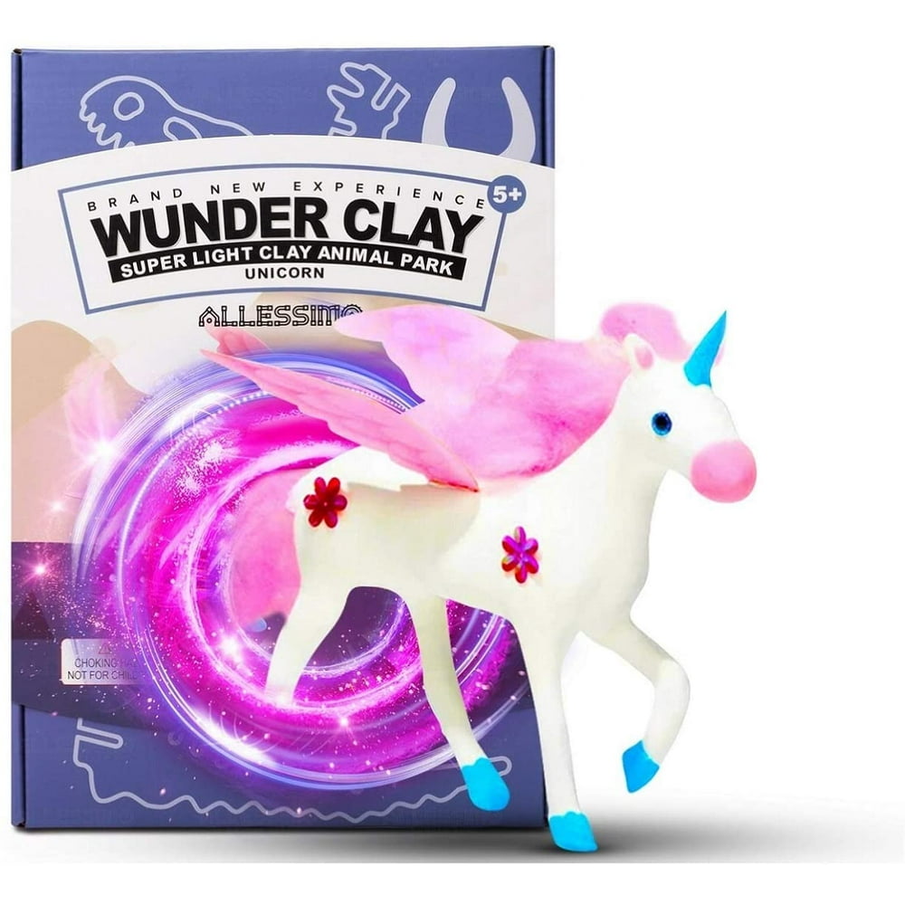 allessimo 3d air dry clay puzzle unicorn model kit build jigsaw