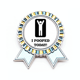 thumbnail image 1 of Alguien que pueda gritar. Insignia broche Medalla ganadora, 1 of 3