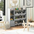 thumbnail image 2 of Gymax Étagère de Rangement pour Jouets pour Enfants à 4 Niveaux avec 8 Bacs d'Organisateur de Jouets Porte, 2 of 10