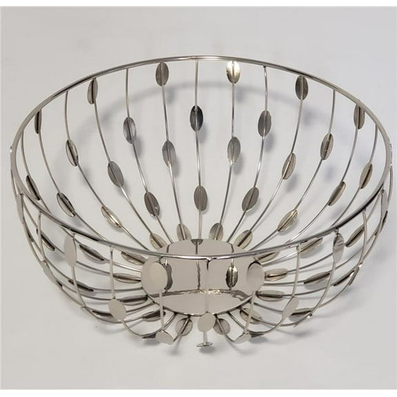 Silver Metallic 9' round basket