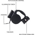 thumbnail image 3 of YSTINNG Retractable Dog Leash with Flashlight,Dispenser and Poop Bag Heavy-Duty Nylon Tape for Small,Medium Dogs and Cats One-Handed Brake and Lock.360°Tangle-Free.(Black) DYF329-2226, 3 of 7