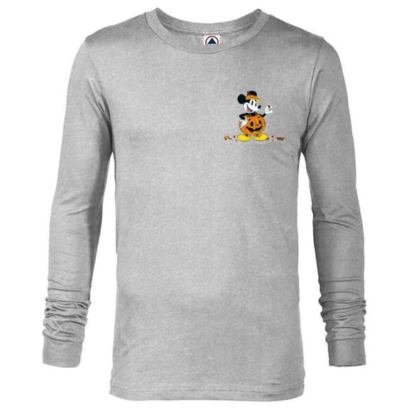 Disney Mickey Mouse Halloween Pumpkin Costume with Candy - Long Sleeve T-Shirt for Men - Customized-Athletic Heather