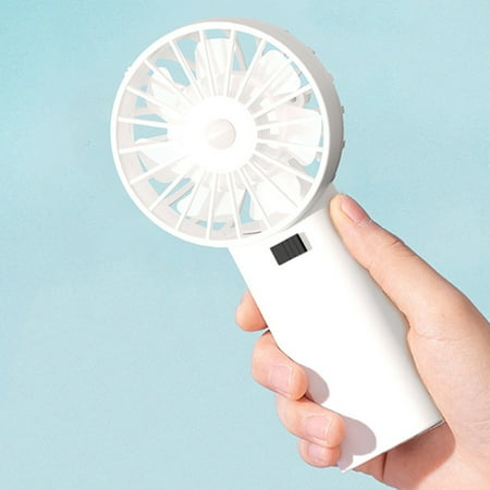 

Handheld Fan 7 Widen Blades Dense Grid Strong Wind Powerful Motor Quiet Operation Hands Free Mini Electric Fan Travel Supply