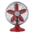 thumbnail image 1 of Good Housekeeping Ventilador De Mesa De Oficina De Escritorio Retro Oscilante De 12 Pulgadas Totalmente Metálico (92611) (Rojo Carmesí), 1 of 5