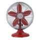 thumbnail image 1 of Good Housekeeping Ventilador De Mesa De Oficina De Escritorio Retro Oscilante De 12 Pulgadas Totalmente Metálico (92611) (Rojo Carmesí), 1 of 5