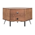 thumbnail image 4 of Fan Shape Reclaimed Wood Living Room Corner Media Unit - Strong Construction Easy To Keep Clean Fits Any Style 43.57" D X 20.52" W 23.66" H 29.72 Lb Weight Table For Space And Cleanable Matches, 4 of 6
