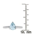 thumbnail image 2 of Sterling Silver with Natural Aquamarine and White Topaz Engagement Ring, 2 of 3