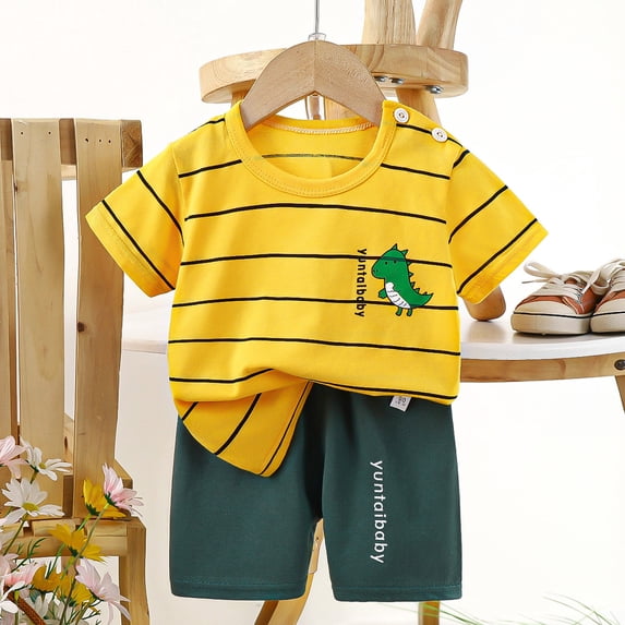 HUAXUN Boys Summer Outfits Sets Cute Boy Outfits Crew Neck Sweatshirt Pants Two Piece Spring Beach Vacation Outfits 2026 Sweatsuits