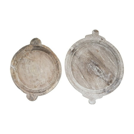 - 3R Studios Reclaimed Bleached Wood Bowl