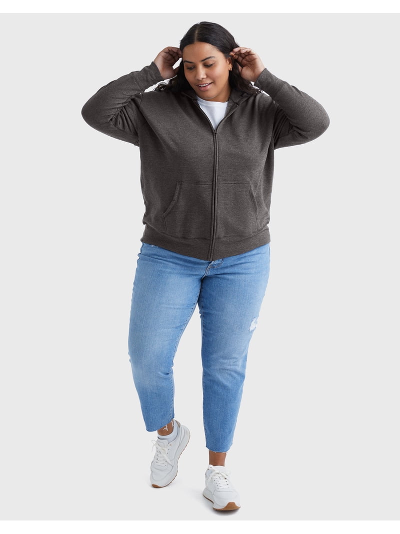 Hanes Just My Size Women's Cotton Hoodie with Zipper, Full-Zip