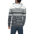 thumbnail image 2 of X RAY JEANS Mens Stripe Pattern Hooded Sweater, Black, 3XL, 2 of 7