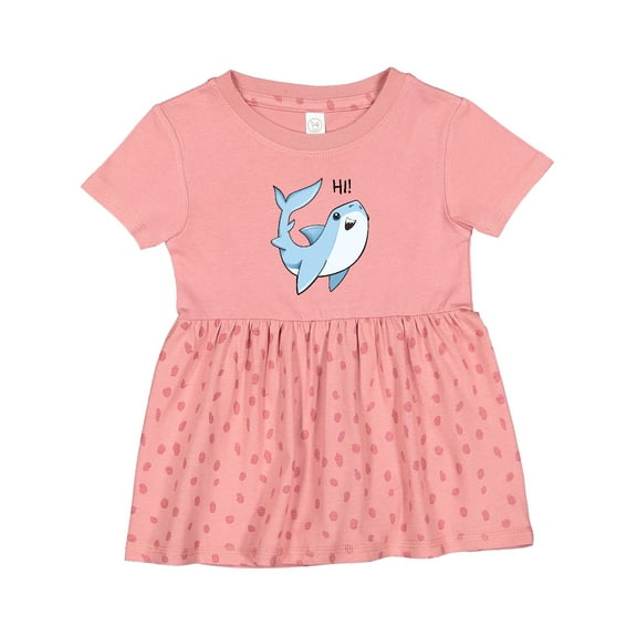 Inktastic Hi Cute Shark Girls Baby Dress
