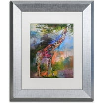 Richard Wallich 'Giraffe' Matted Framed Art
