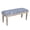 Blue/White, variant on Harlow Hill Embroidered Bird Velvet Upholstered Indoor Accent Bench, Green/Ivory, 16"D x 18"H x 47"W