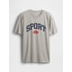 thumbnail image 4 of Camiseta GAP para Hombre con Logo Gráfico Tejida en Gris Jaspe Claro, 4 of 4