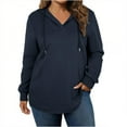 thumbnail image 2 of Guieoi Plus Size Jackets Clearance Women Sweatshirt Plus Size Hoodie Fall Fashion Long Sleeve Jackets Winter Pullover Clothing Tops Blue Black*Friday/Cyber*Monday Clearance, 2 of 7