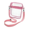 thumbnail image 2 of Bolso bandolera transparente para hombre y mujer, bolso de hombro transparente, bolso de mano para festivales. rosa grande, 2 of 8