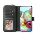 thumbnail image 4 of Samsung Galaxy A52 5G Wallet Case, Dteck ,Folio Flip Leather Cover[Zipper Pocket][Wrist Strap][Kickstand ][Magnetic Closure][9 Card Slots] for Samsung Galaxy A52 5G/4G, Black, 4 of 7