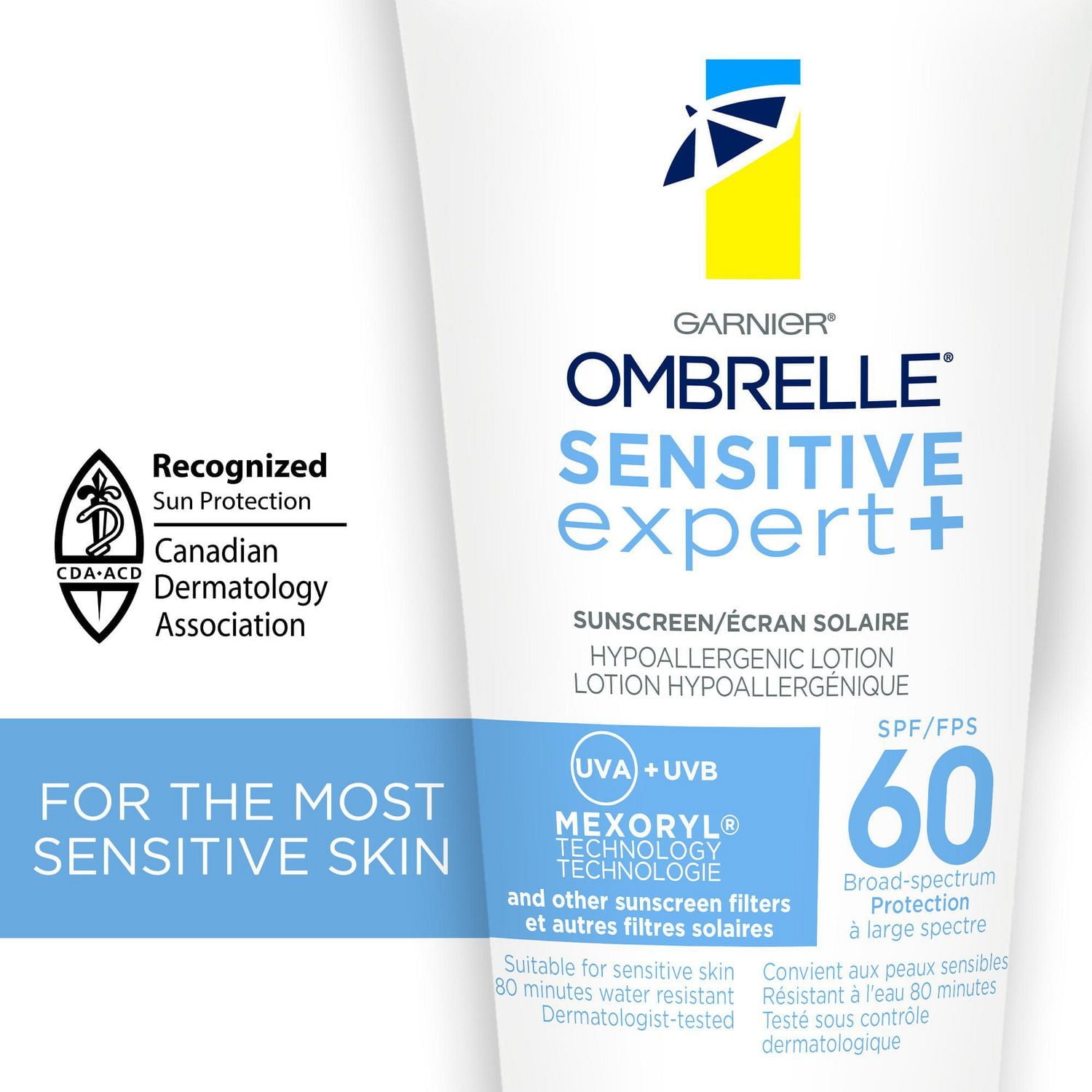 Ombrelle Sunscreen Lotion SPF 60, 200 mL, for Sensitive Skin