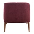 thumbnail image 4 of NPD Furniture Florence Fabric Accent Chair Brown Legs in Havana Maroon, 4 of 15