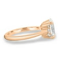 thumbnail image 6 of ESTE ORIGIN 2CT Oval Solitaire Engagement Ring with Accent Stones in Tapered Band 10K Rose Gold Wedding Ring for Her US 10., 6 of 8
