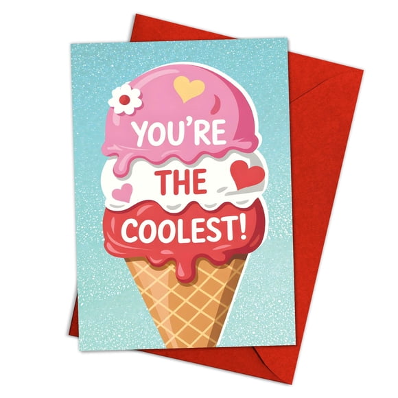Tarjeta de San Valentín Podagree Cono de Helado 20x13,5 cm
