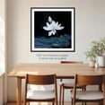 thumbnail image 6 of Moonow7 White Lotus Poster Wall Art Prints, Black and White Floral Picture for Bedroom, Bathroom, or Office, Minimalist Botanical Artwork for Calm Spaces, Unframed Size 50x50 cm / 20x20”, 6 of 15