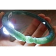 thumbnail image 6 of Icy Blue Water Green Natural A JADE Jadeite Snake Flower Bangle Bracelet 58 mm 692567 TN, 6 of 12