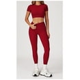 thumbnail image 2 of Conjuntos de entrenamiento for mujer, 2 piezas, sujetador deportivo, camiseta sin mangas, polainas de cintura alta, gimnasio, Yoga, ropa activa, Top de entrenamiento for mujer, 2 of 4
