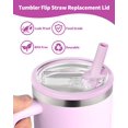 thumbnail image 3 of Tapa con pajita abatible de repuesto para vaso Stanley, 1,2 L, 40 oz, paquete de 2, 3 of 7