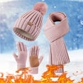 thumbnail image 2 of Scarfs for Women Scarves for Women Lightweight Warm Winter Knitted Wool Plus Velvet Padded Gloves Hats And Scarves, 2 of 3