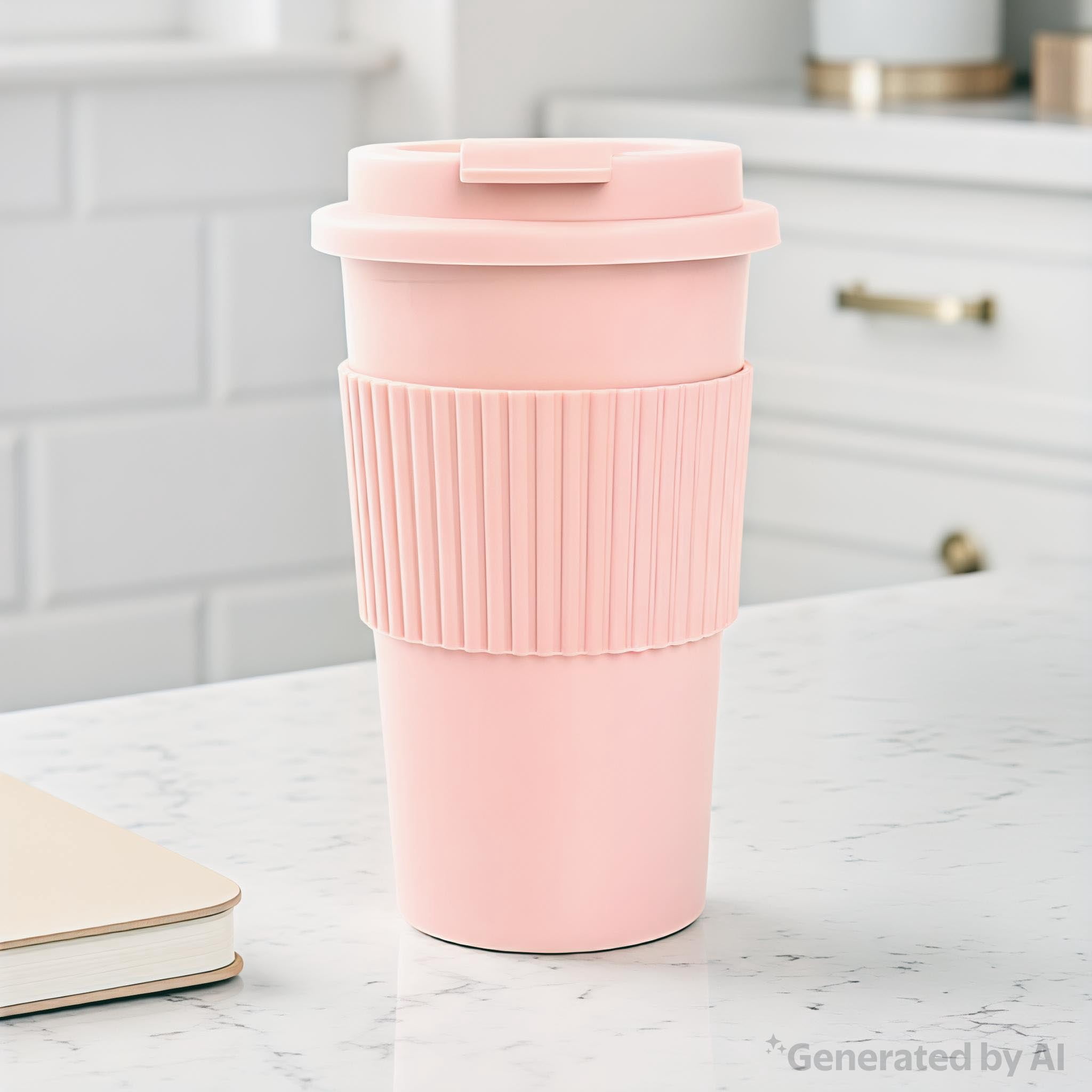 Mainstays 18oz Coffee Tumbler, Blush Pink