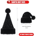 thumbnail image 2 of Personalized Sequin Santa Hat for Adults, Red Glitter Christmas Party Hat, Xmas Halloween New Year Holiday Headwear, 2 of 5