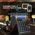 thumbnail image 3 of Professional 4 6 Channels  Mixer DJ Mixing Console With USB Interface Sound Card BT 48V PC MP3 DJ Recording ,Smart Fader, 3 of 7