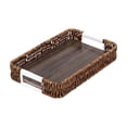 thumbnail image 2 of Woven-Style Storage Tray Imitation Woven Serving Basket Fruit Table Storage Basket Decorative Woven-Look Tray, 2 of 5