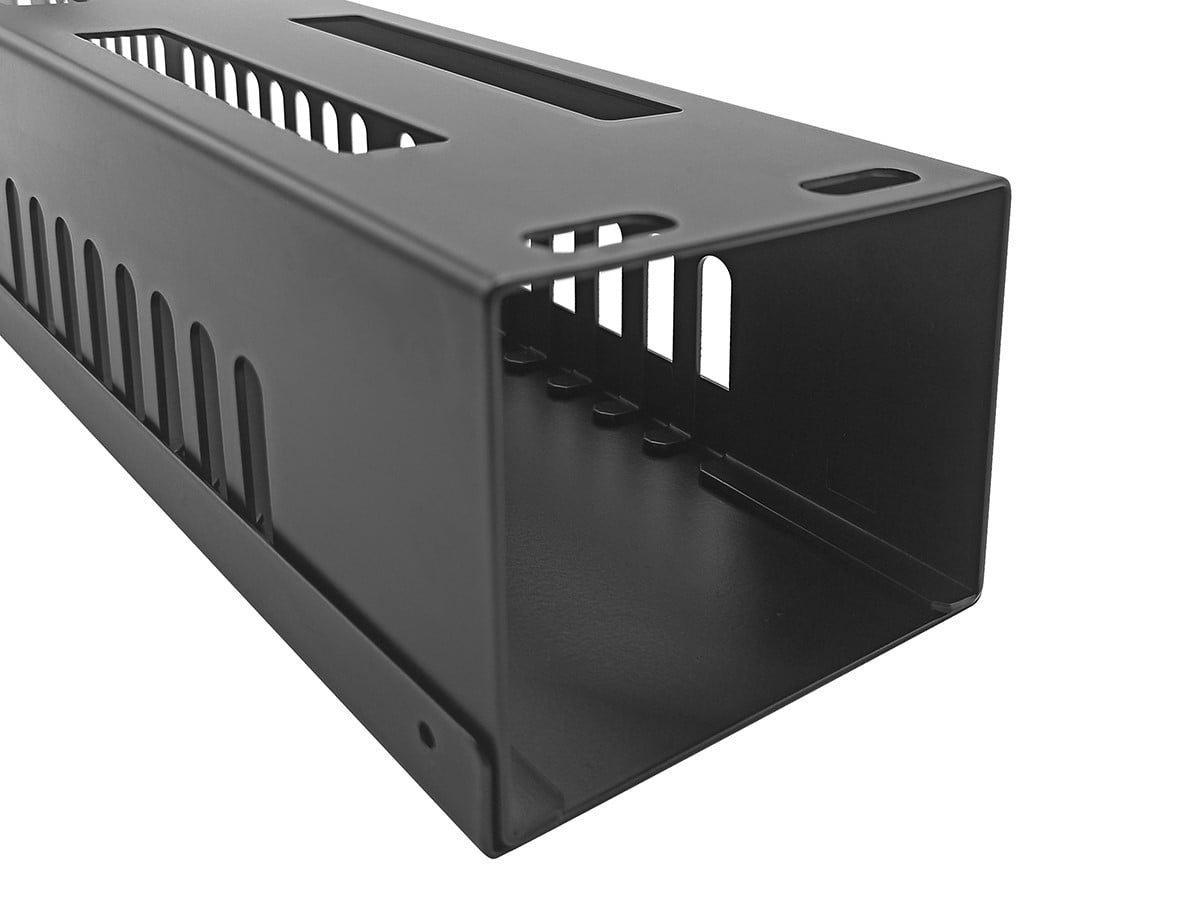 Monoprice 2U 19in Metal Rackmount Cable Management Panel, Protects Cables, Promotes Good Airflow, Easy Grouping of Cables, Cable Organization