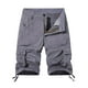 thumbnail image 2 of pstuiky Pantalones cortos de gimnasio, Pantalones cortos cargo casuales de moda para hombre, con bolsillos y botones, cintura elástica Pantalones cortos para correr para hombre, 2 of 3
