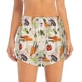 thumbnail image 4 of Lsque Cute Vegetables Printed Women's Running Shorts with Liner Pockets,Elastic Quick Dry Workout Athletic Gym Yoga Shorts,Womens High Waist Shorts-Small, 4 of 9
