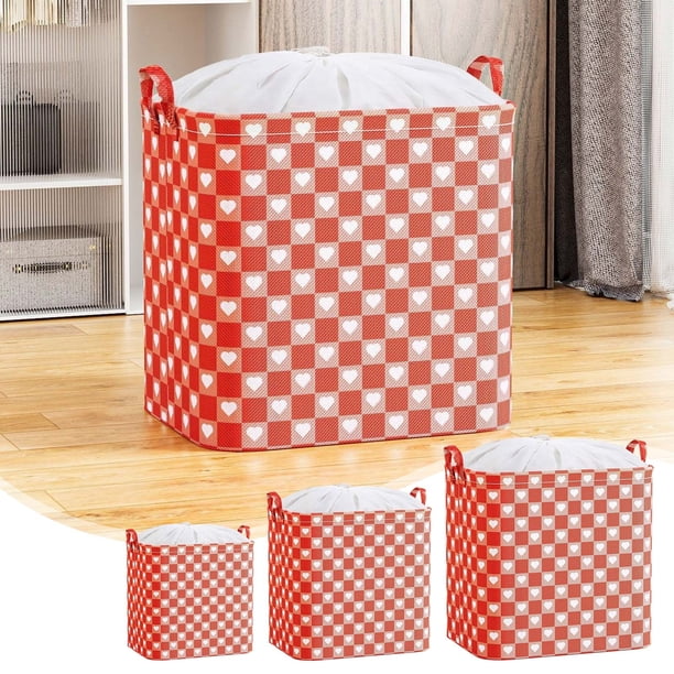 Fiudx Ofertas De La Semana Cajas De Almacenamiento De Ropa Para El Hogar De Tela Grande, Cestas De Almacenamiento De Ropa, Caja organizadora De Armario Con Cordón