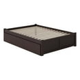 thumbnail image 1 of Leo & Lacey Solid Wood Urban Full Storage Platform Bed in Espresso, 1 of 7