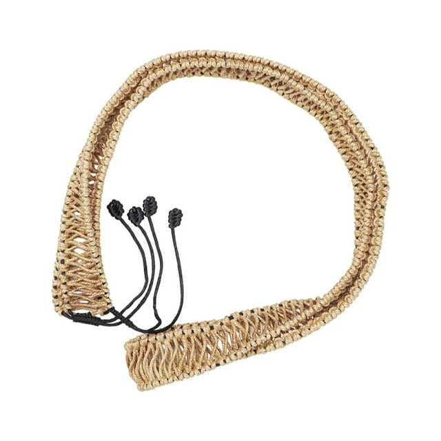 Soidarity Cuerda de mimbre tejida elegante y de moda para decoraciones finas hechas a mano Cuerda de mimbre hecha a mano Handpan Accesorios para instrumentos musicales negro