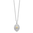 thumbnail image 2 of Finest Gold Sterling Silver Rhodium Gold-Tone Heart Egg Shaped Ash Holder 18 in. Necklace, 2 of 4