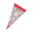 thumbnail image 4 of 100pcs Candy Cone Bag Party Popcorn Ice Cream Cookies Biscuits Storage Plastic Cone Pouch, 4 of 7