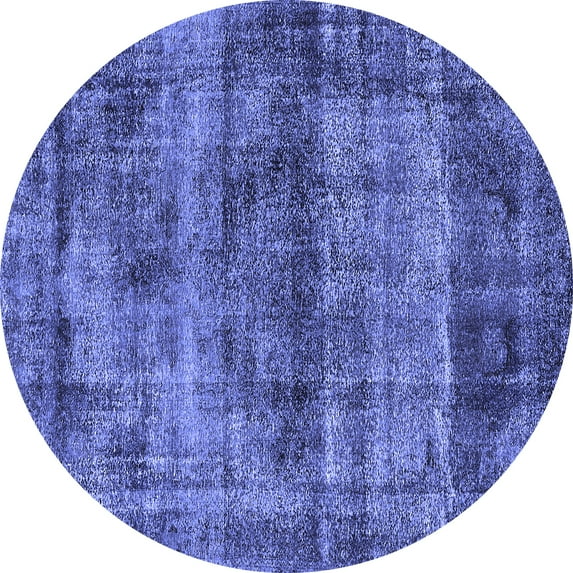 Ahgly Company Indoor Round Oriental Blue Industrial Area Rugs, 6' Round