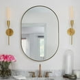 thumbnail image 6 of ANDY STAR Gold Oval Mirror,24x36x1 Bathroom Mirror in Stainless Steel Metal Frame, 6 of 8