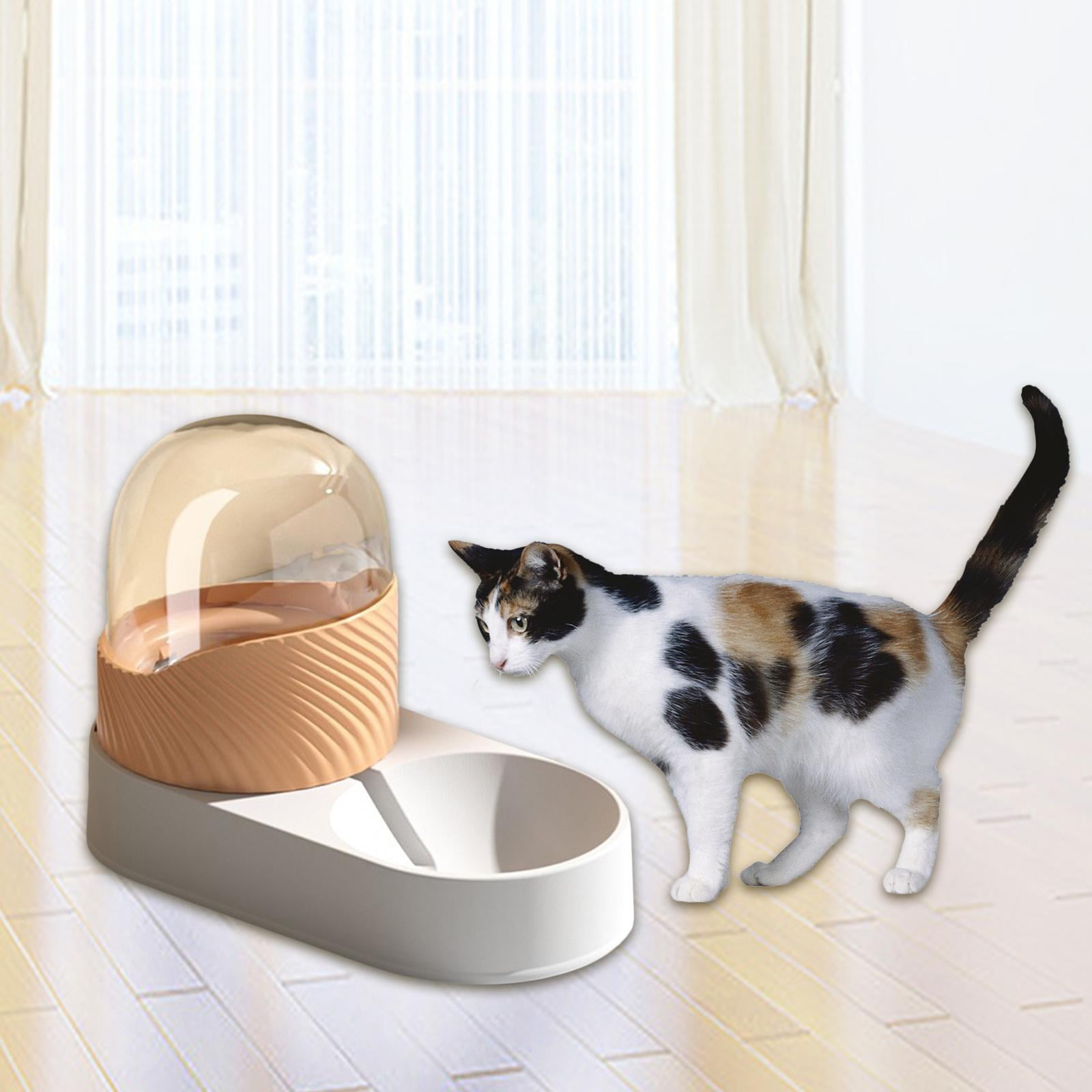 Bvdfgk Cat Water Food Feeder Dispenser Automatic Dog Cats Drinking Bottles Dish Feeding White Water Feeder