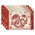 thumbnail image 1 of Napperon de Fête du Printemps Année Napperon Chinois Année Déguisement de Table 4 Pcs Napperons Foncés Petit Napperon Rond Napperon de Table Extérieur Mise de Table pour 6 Napperons Tissés Mise de Table Extérieure pour 4 Napperons de Table, 1 of 9