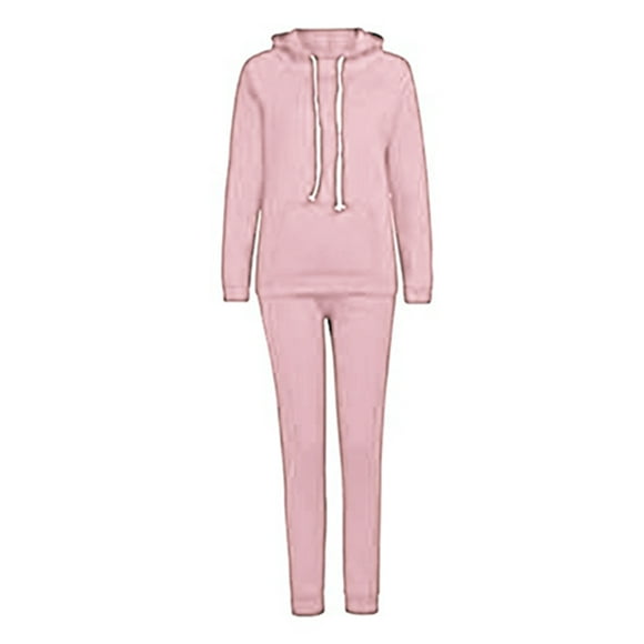 UKAP Conjunto de dos piezas para mujer, chándal de manga larga, conjunto de Jogger, sudaderas con capucha y pantalones de chándal cálidos para mujer, conjuntos informales con capucha
